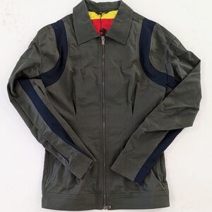 Ferrari Women's Tape Bio Organic Stretch Twill Military Jacket Army Green S NWT